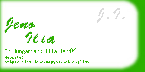 jeno ilia business card